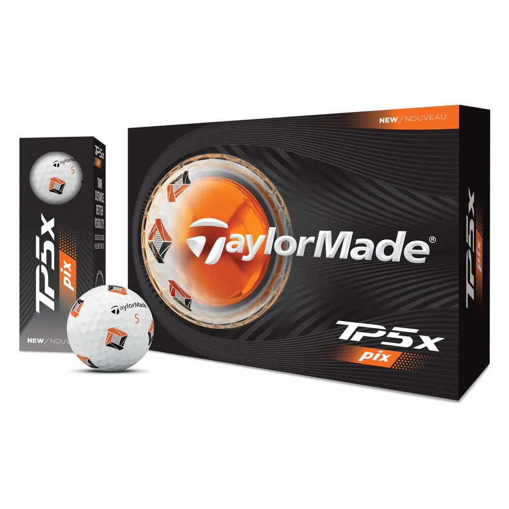 TaylorMade TP5x Pix Golf Balls - White - 12 Pack - Image 7