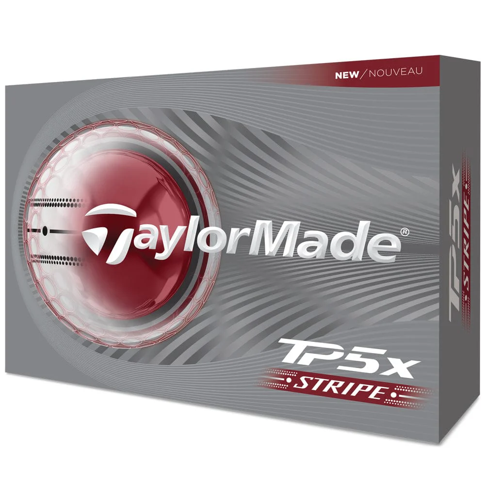 TaylorMade TP5x Stripe Golf Balls - White - 12 Pack - Image 7