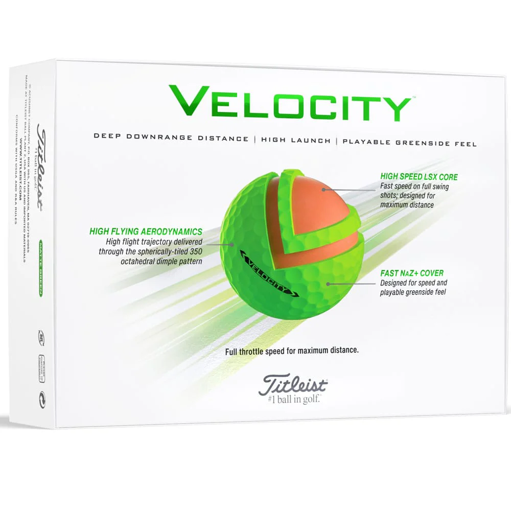 Titleist Velocity Golf Balls - Green - Double Dozen - Image 5