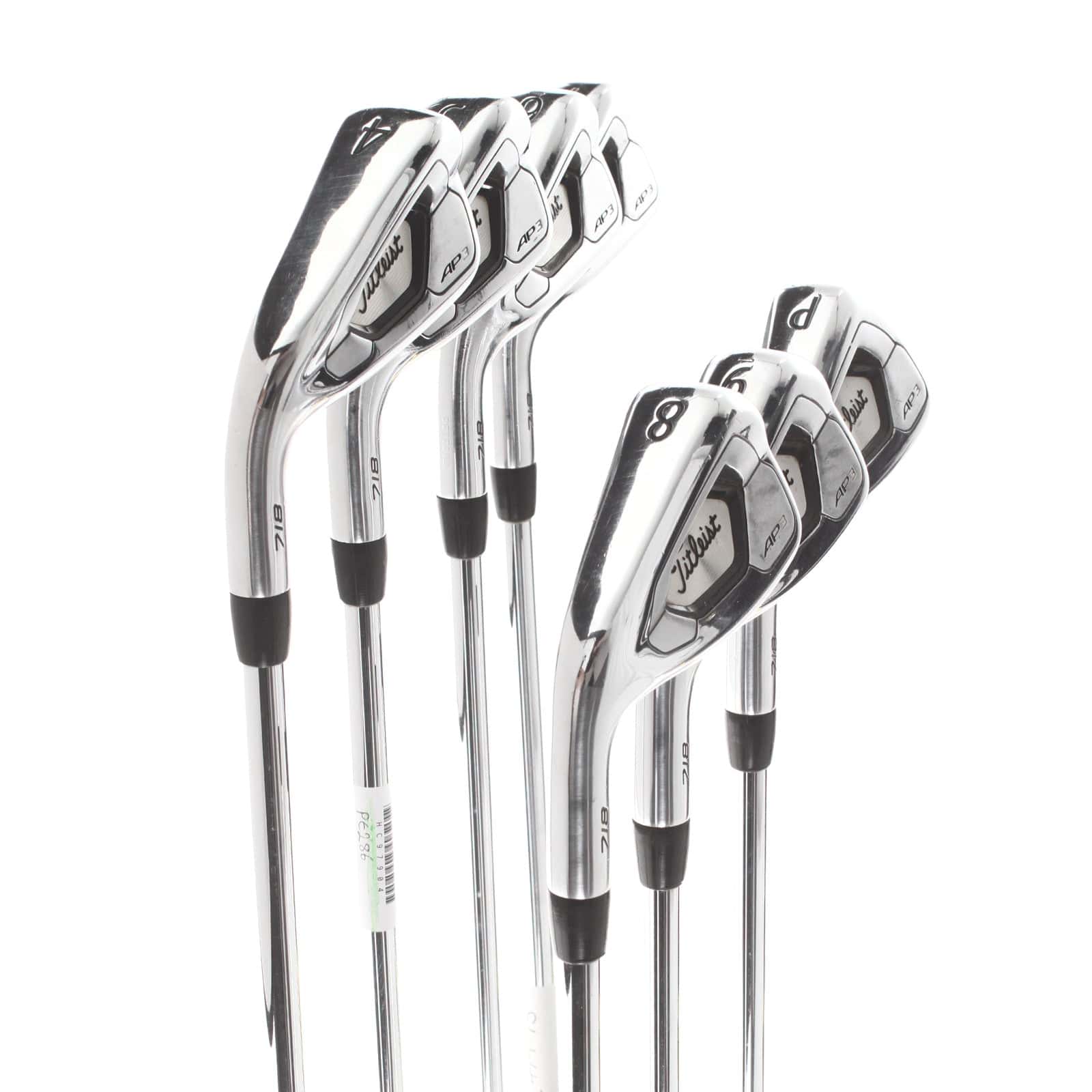 Titleist AP3 718 Steel Mens Left Hand Irons 4-PW Stiff - AMT Black S300 - Image 2