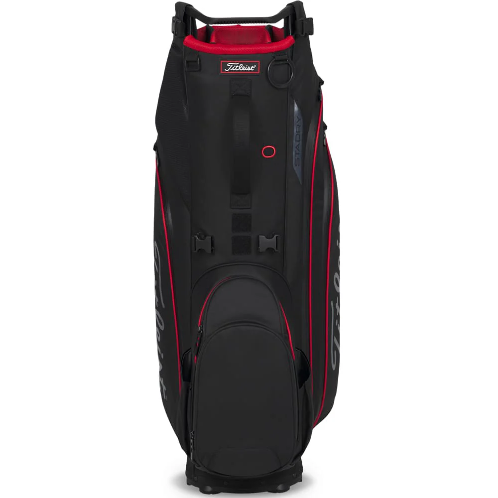 Titleist Hybrid 14 StaDry Waterproof Stand Bag - Black/Red - Image 4