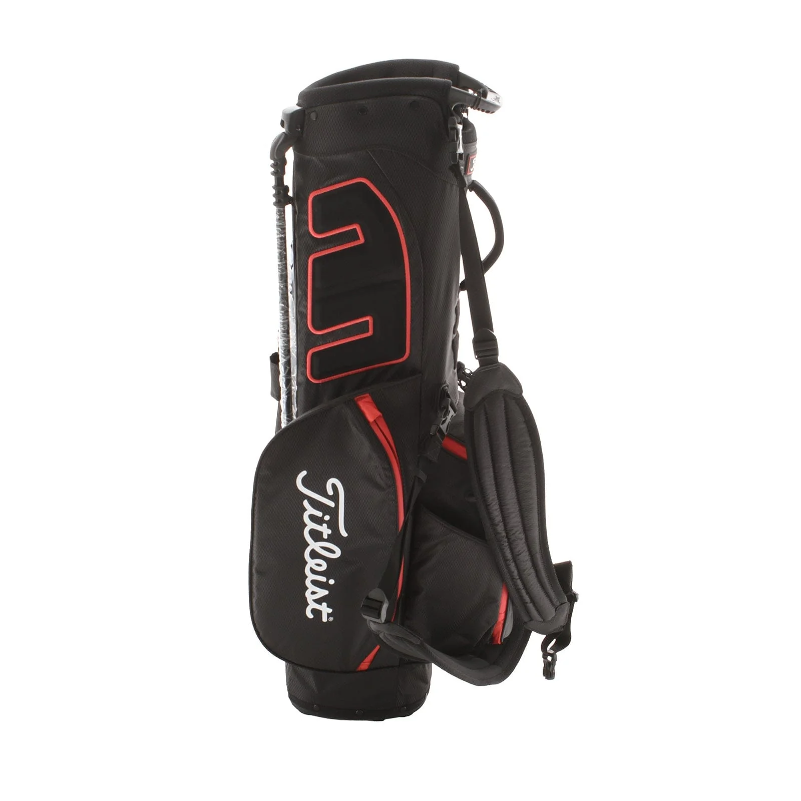Titleist Players 4 Stadry Stand Bag - Black/Red/White - Image 4