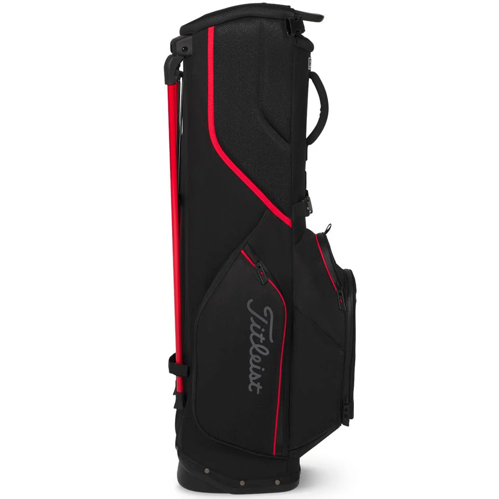 Titleist Players S4 StaDry Waterproof Stand Bag - Black/Red/Graphite - Image 7