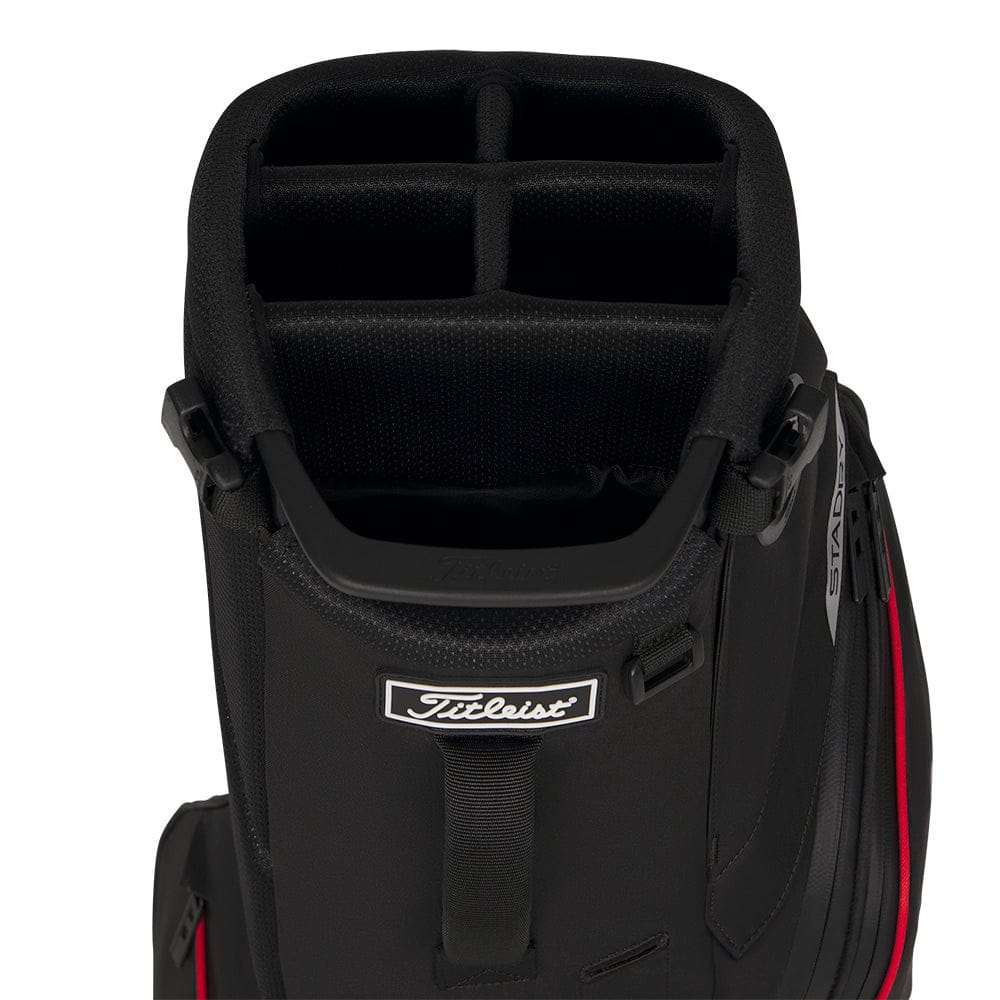 Titleist Players S5 StaDry Waterproof Stand Bag - Black/Red/Graphite - Image 10
