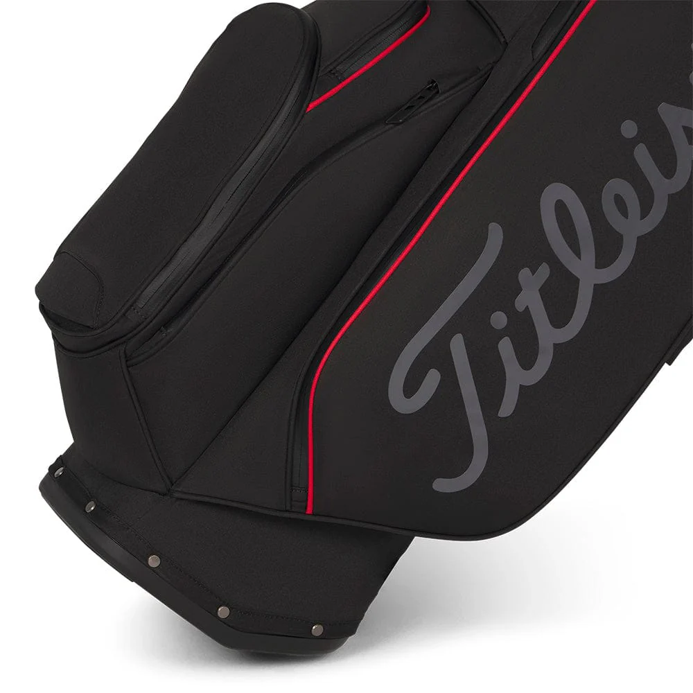 Titleist Players S5 StaDry Waterproof Stand Bag - Black/Red/Graphite - Image 11