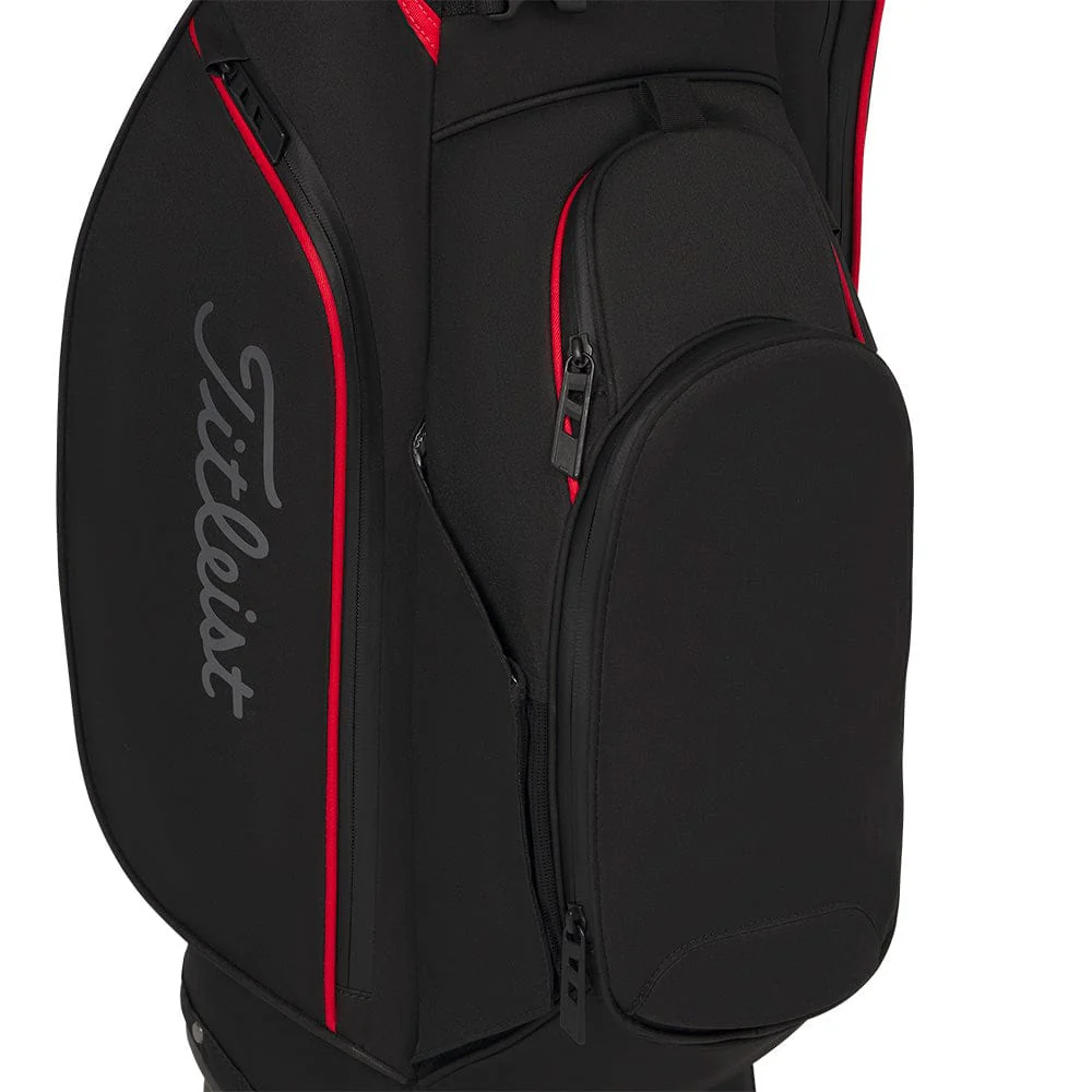 Titleist Players S5 StaDry Waterproof Stand Bag - Black/Red/Graphite - Image 8