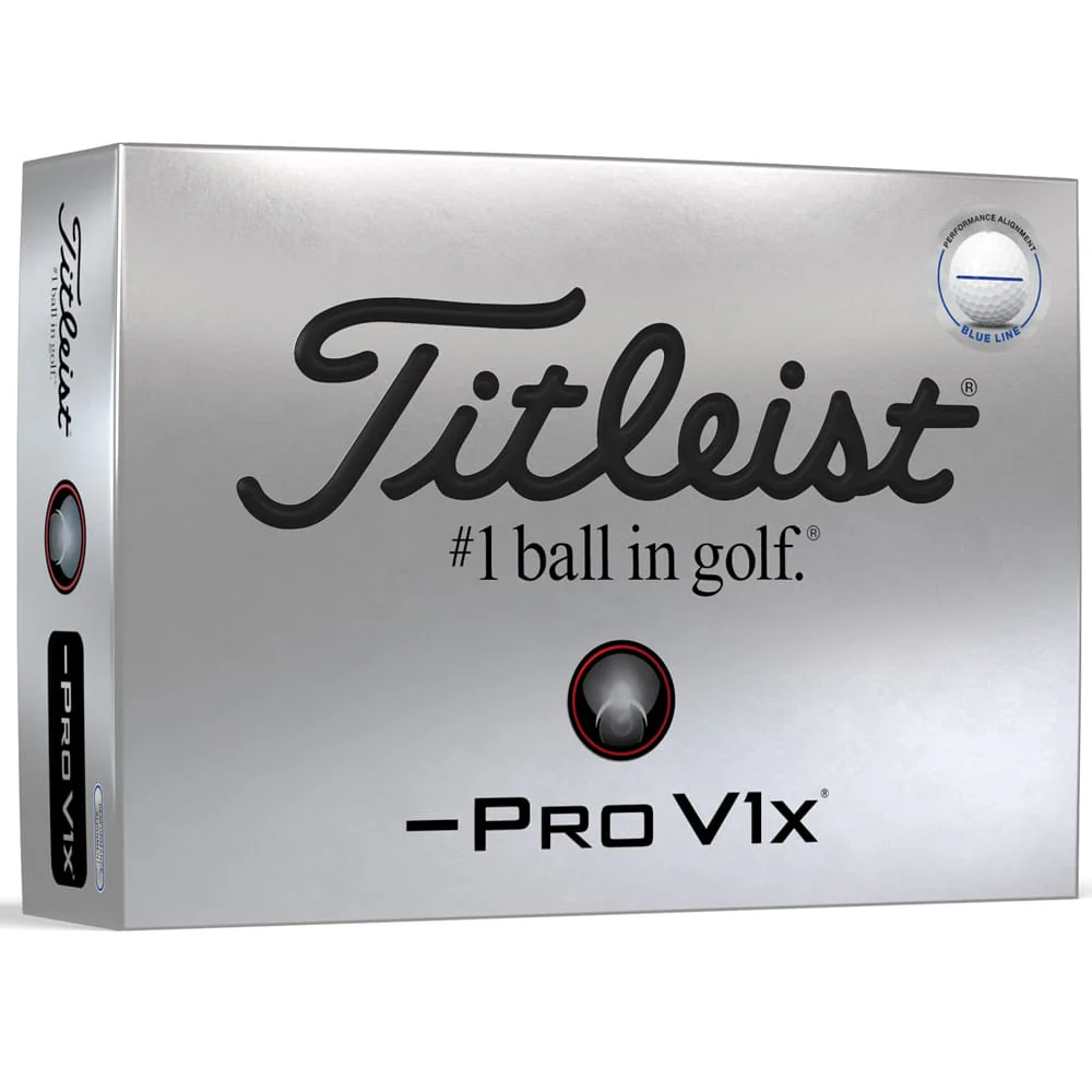 Titleist Pro V1x Left Dash AIM Performance Alignment Golf Balls - Blue - 12 Pack - Image 6