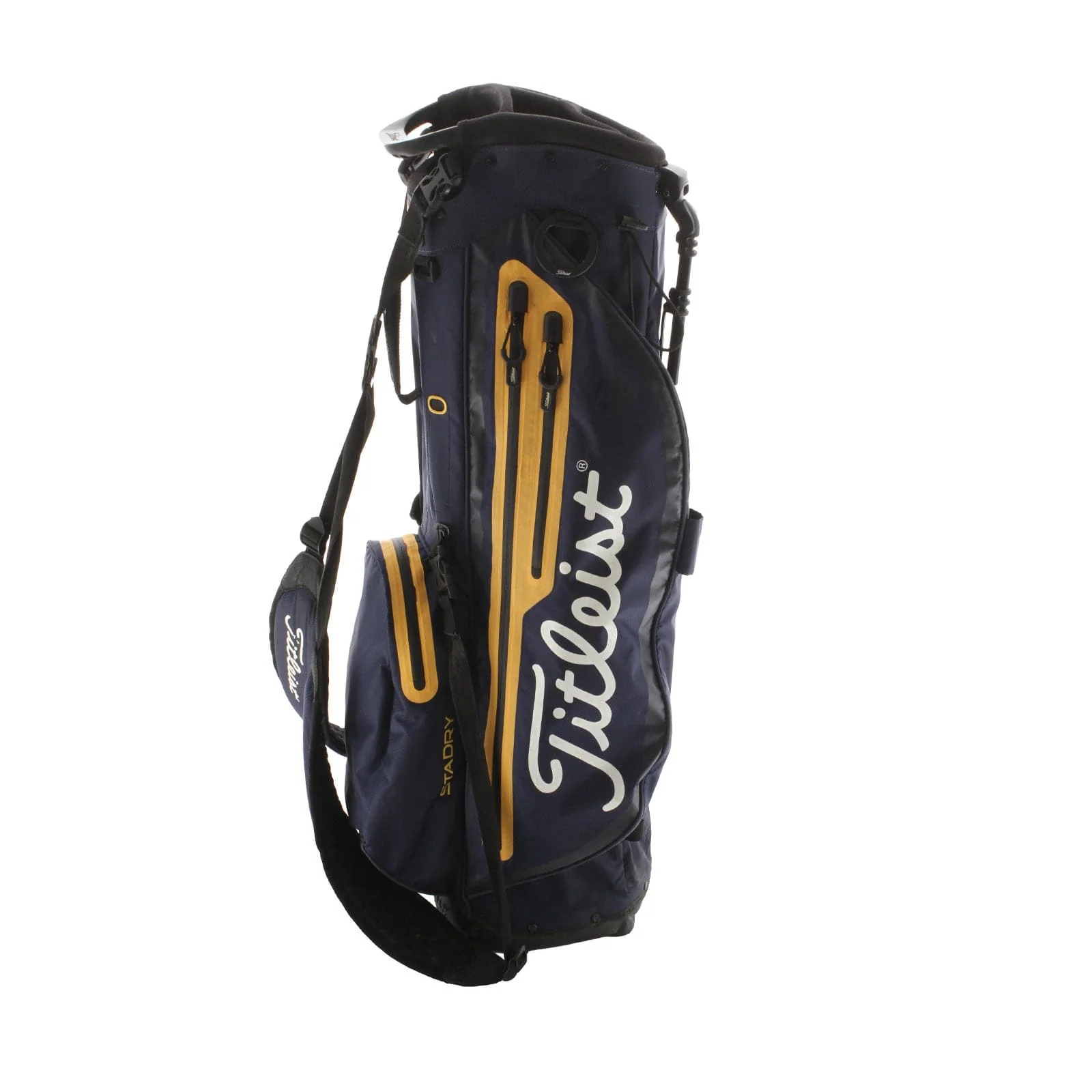 Titleist StaDry Stand Bag - Navy/Yellow - Image 2