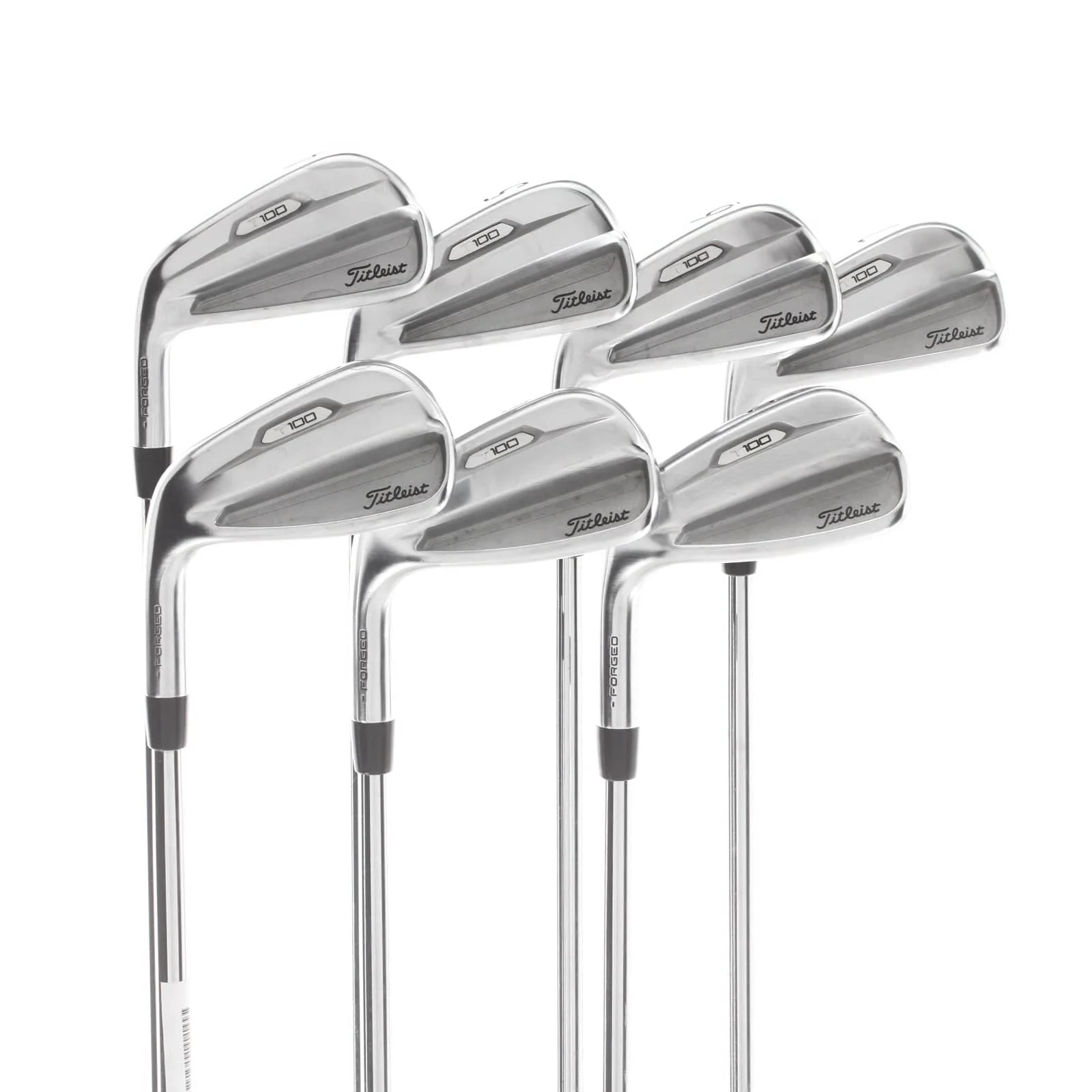 Titleist T100 2021 Steel Mens Left Hand Irons 4-PW Stiff - AMT Tour White S300