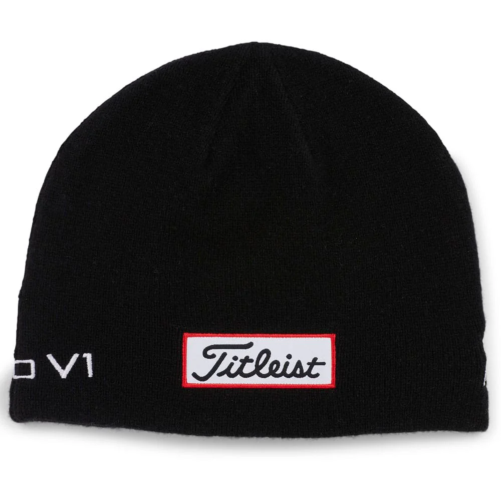 Titleist Tour Merino Beanie - Black/White - Image 2