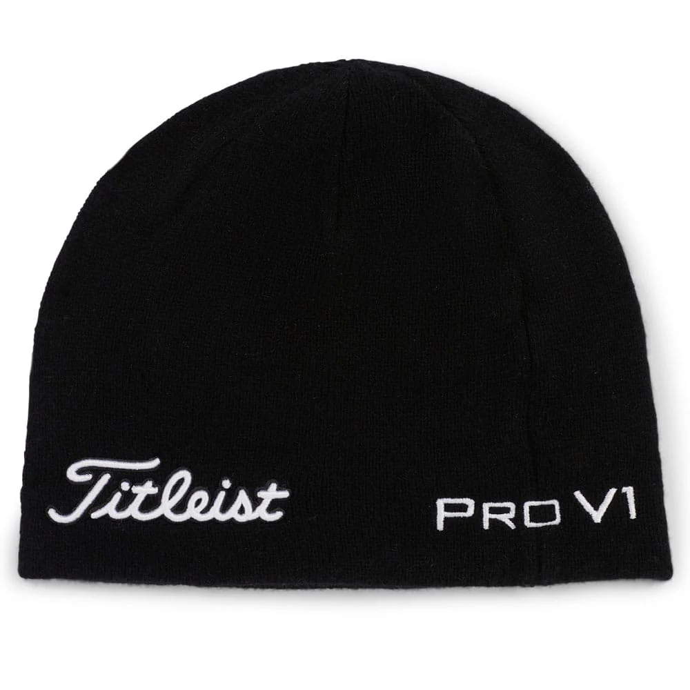 Titleist Tour Merino Beanie - Black/White - Image 3