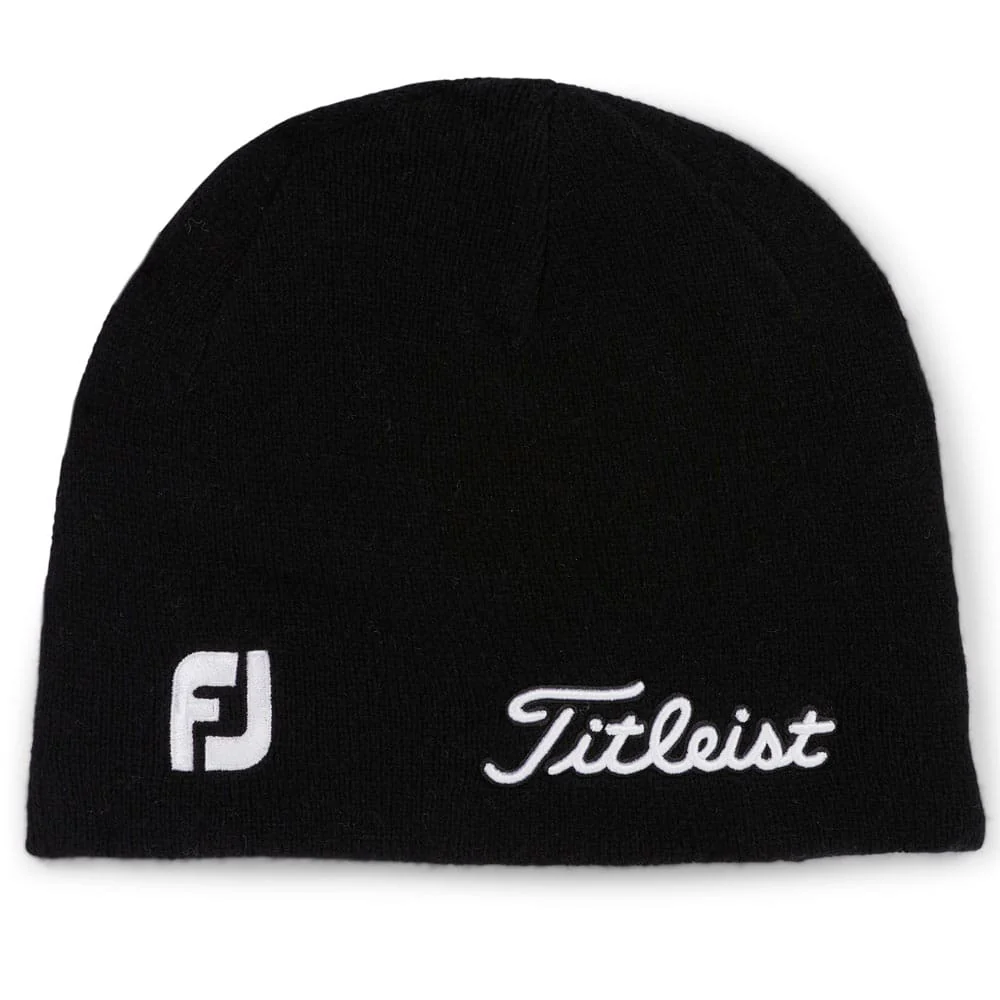 Titleist Tour Merino Beanie - Black/White - Image 4