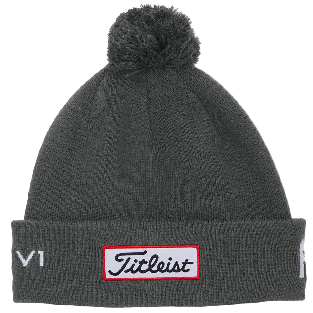 Titleist Tour Pom Pom Beanie - Charcoal/White - Image 2