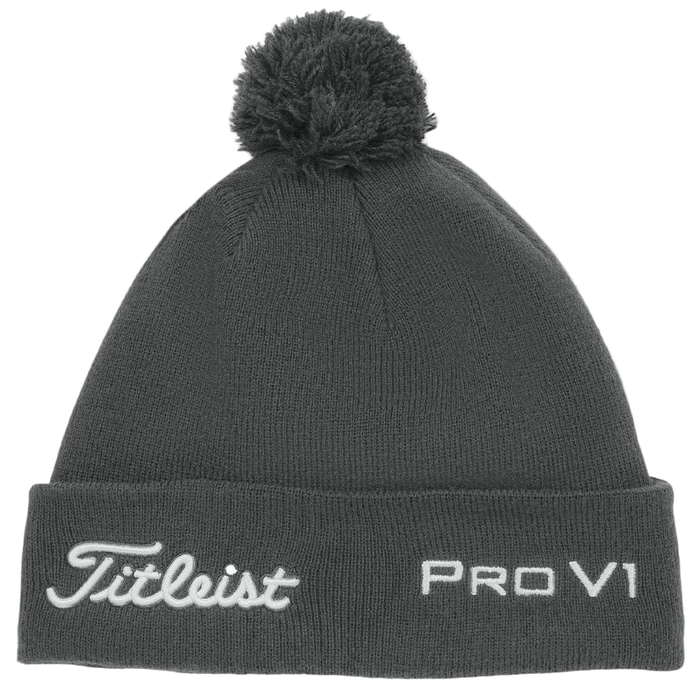 Titleist Tour Pom Pom Beanie - Charcoal/White - Image 3
