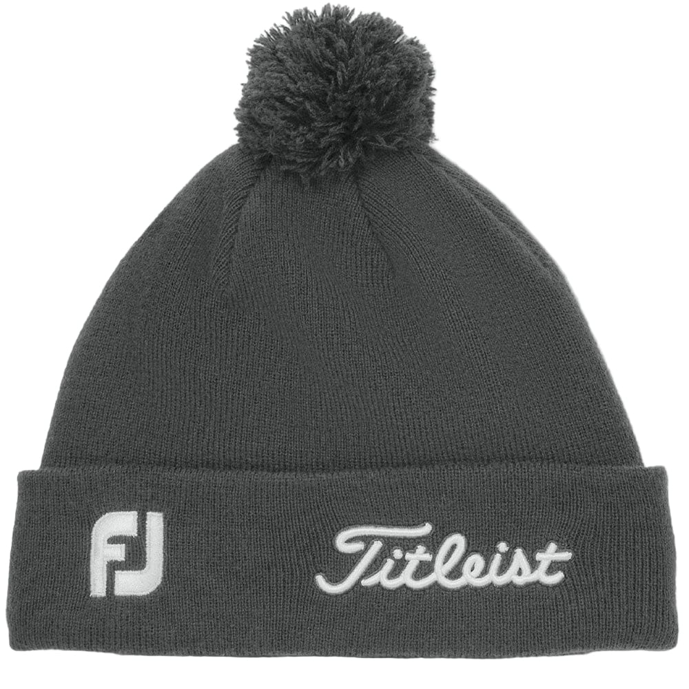 Titleist Tour Pom Pom Beanie - Charcoal/White - Image 4