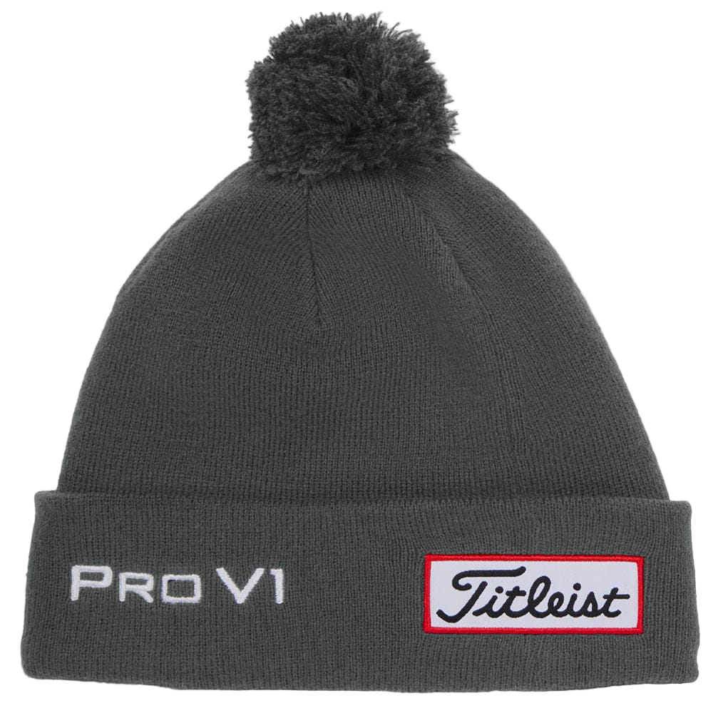 Titleist Tour Pom Pom Beanie - Charcoal/White - Image 5