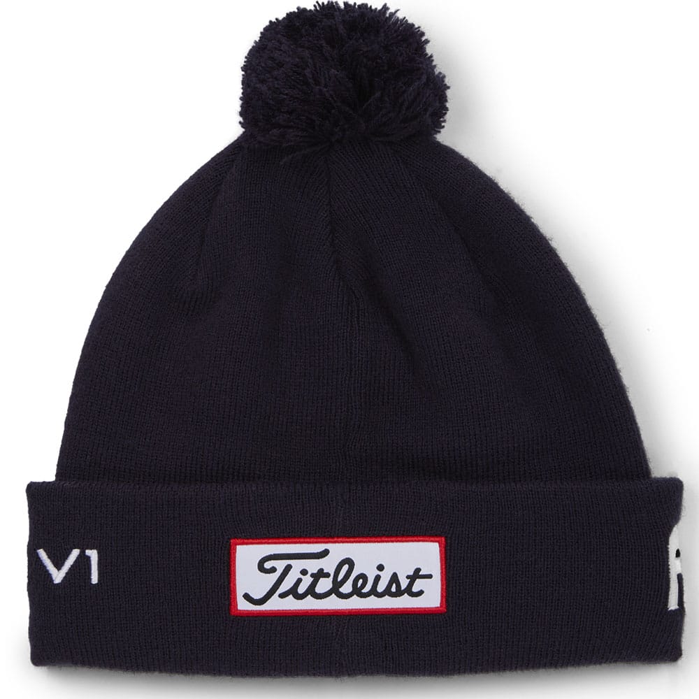 Titleist Tour Pom Pom Beanie - Navy/White - Image 2