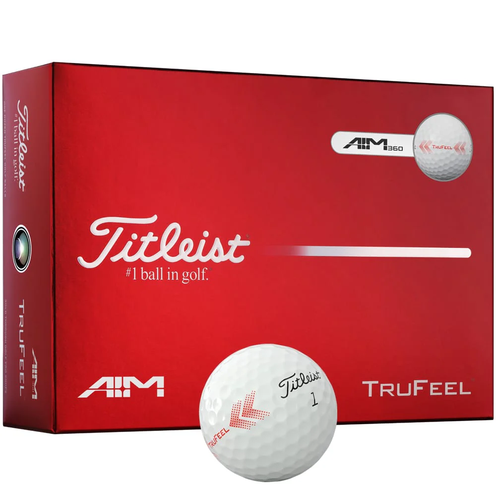Titleist TruFeel AIM 360 Golf Balls - White - 12 Pack