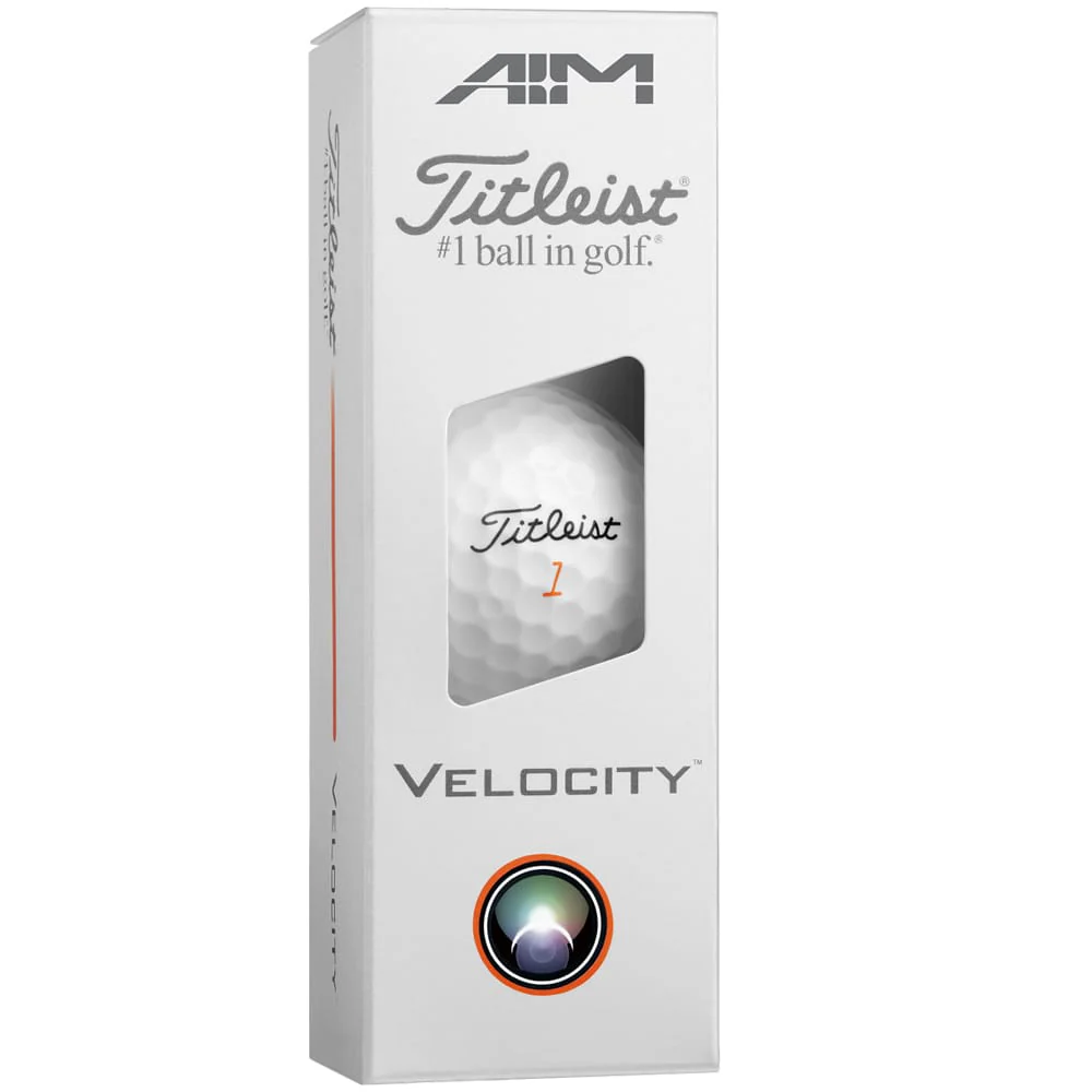 Titleist Velocity AIM Performance Golf Balls - White - 12 Pack - Image 6