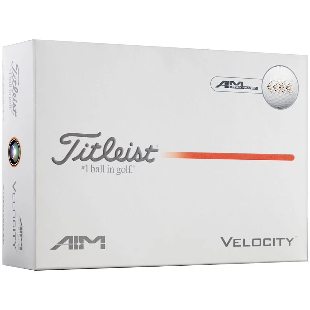 Titleist Velocity AIM Performance Golf Balls - White - 12 Pack - Image 7