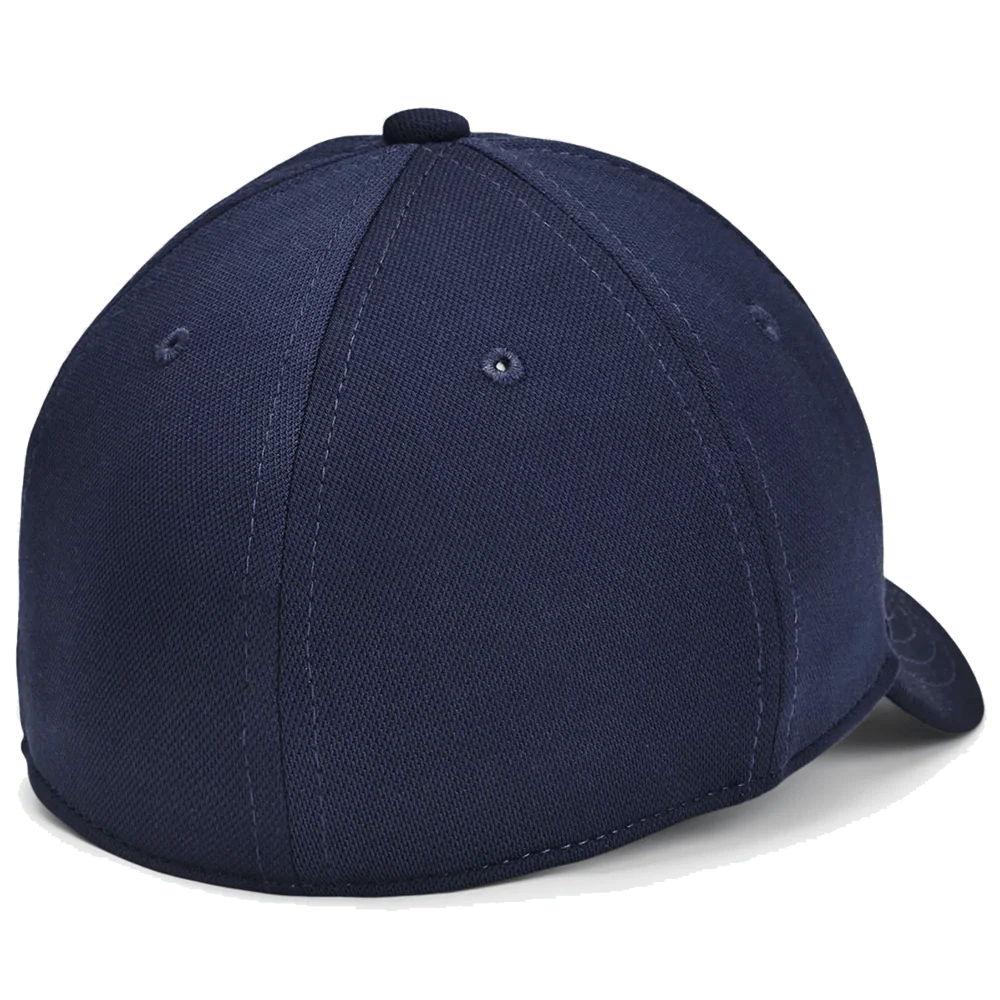 Under Armour Boys' Blitzing Low Stretch Fit Cap - Midnight Navy/White - Image 2