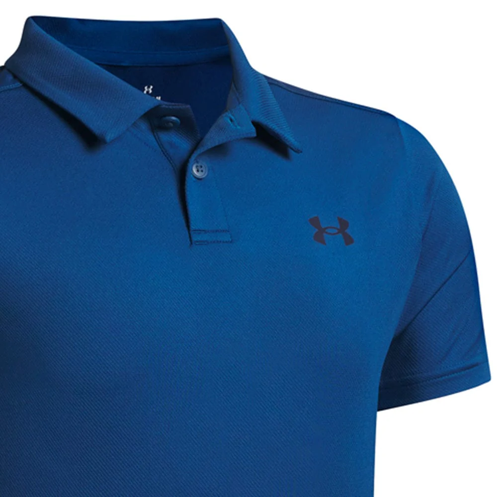 Under Armour Boys Matchplay Polo Shirt - Varsity Blue/Midnight Navy - Image 4
