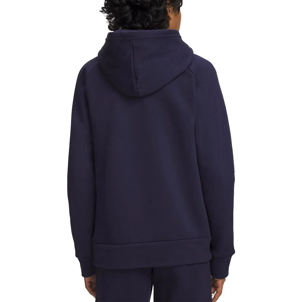 Under Armour Boys' Rival Fleece Hoodie  - Midnight Navy/White - Image 4