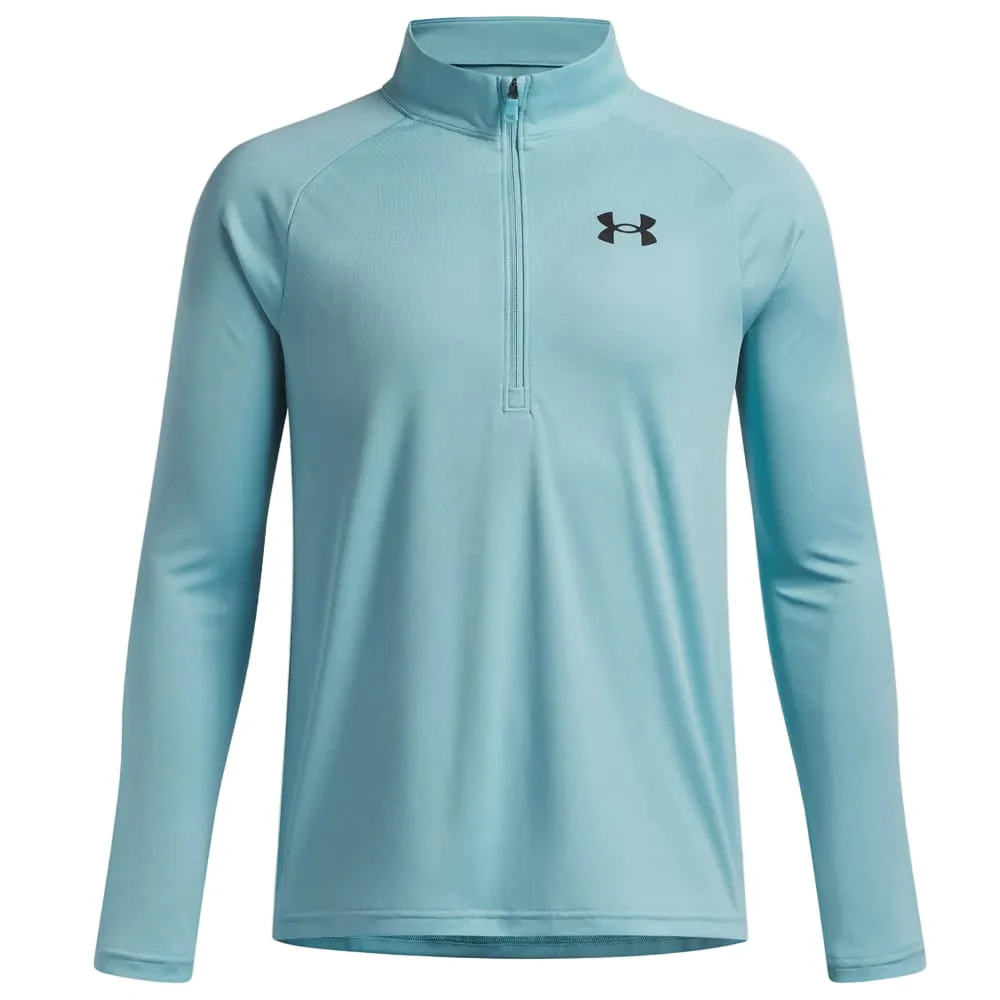 Under Armour Boys' Tech 1/4 Zip Pullover - Blue Haze/Black