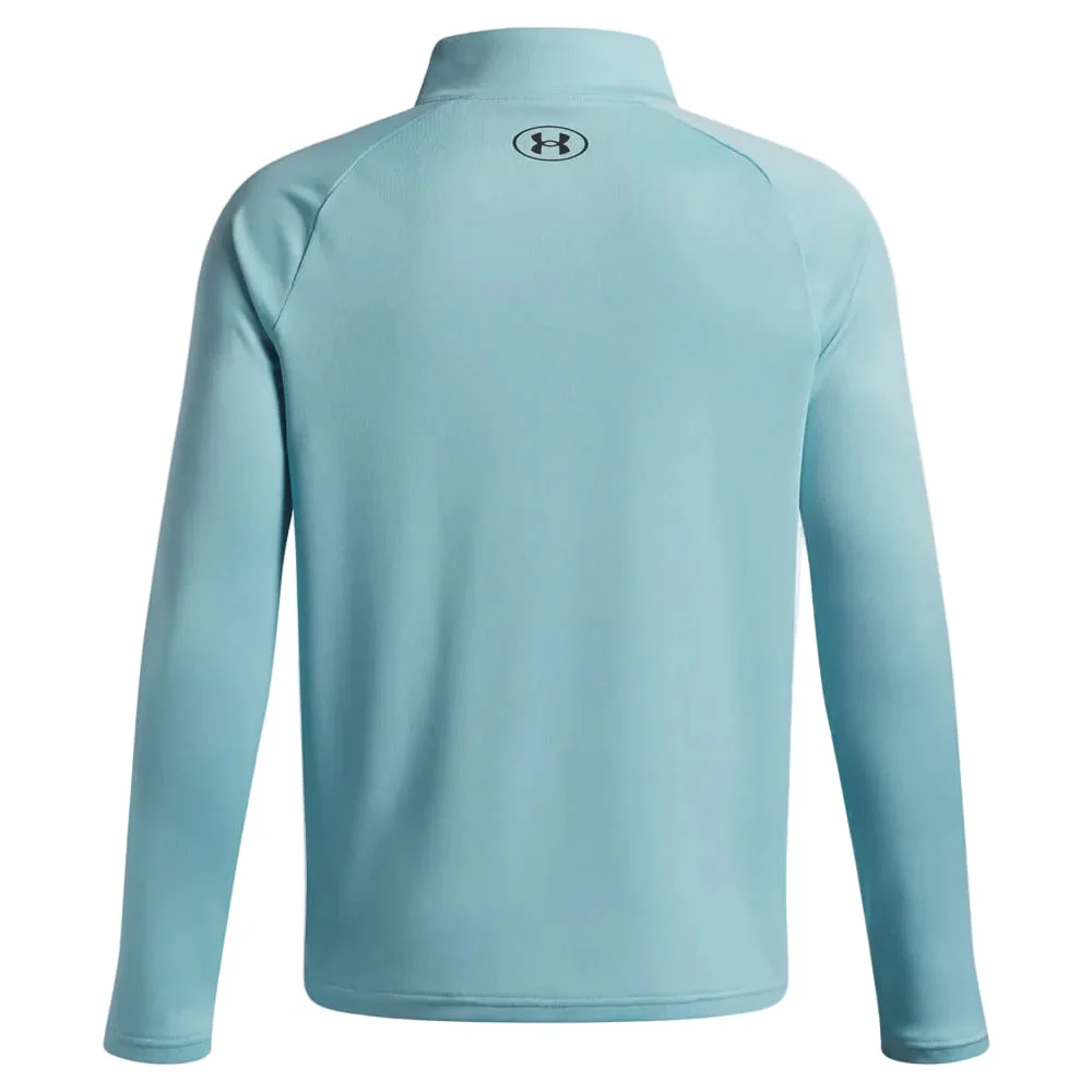 Under Armour Boys' Tech 1/4 Zip Pullover - Blue Haze/Black - Image 2