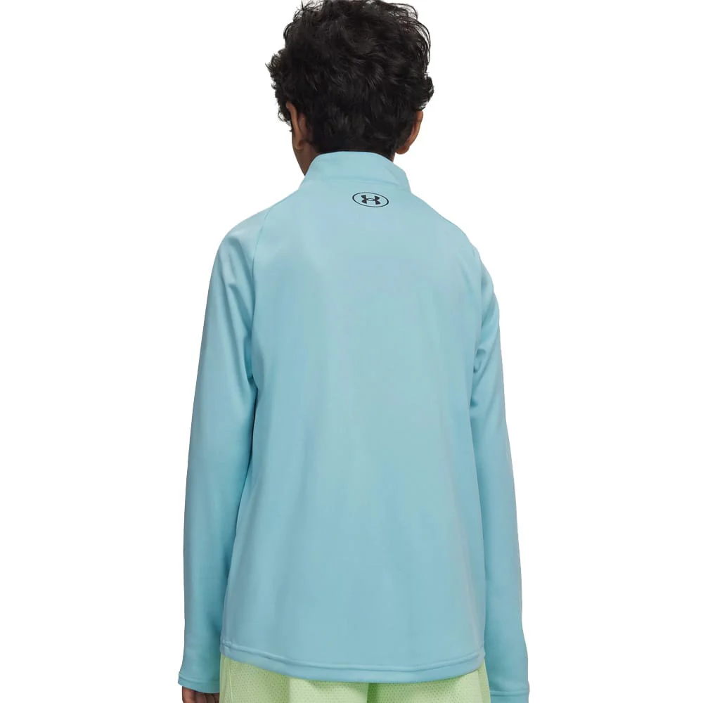 Under Armour Boys' Tech 1/4 Zip Pullover - Blue Haze/Black - Image 4