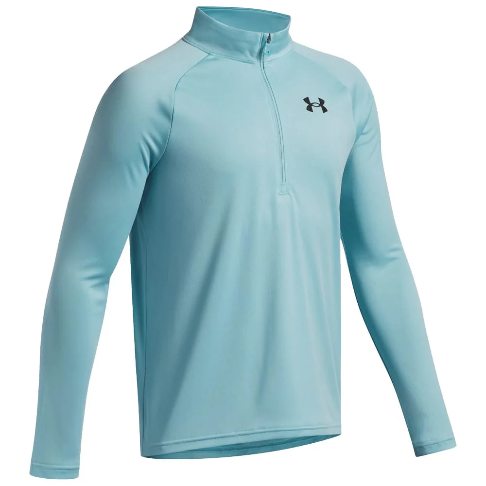 Under Armour Boys' Tech 1/4 Zip Pullover - Blue Haze/Black - Image 5