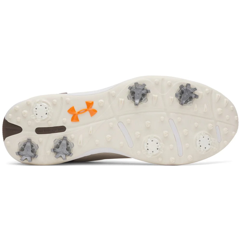 Under Armour Drive Fade 2 Waterproof Spiked Shoes - Stone/Tundra/Metallic Silver - Image 2
