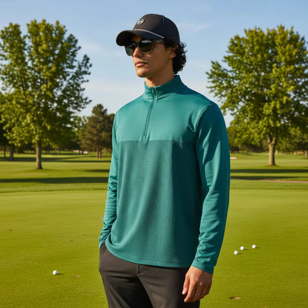 Under Armour Drive Lightweight 1/2 Zip Top - Rack Green/Arden Green/Arden Green - Image 3