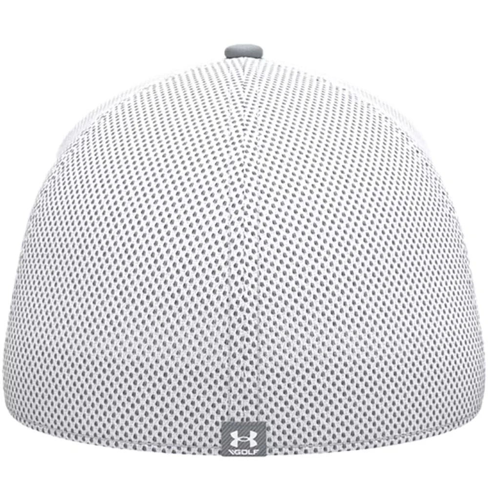 Under Armour Drive Mid Straight Cap - Steel/Blue Atlantis - Image 4