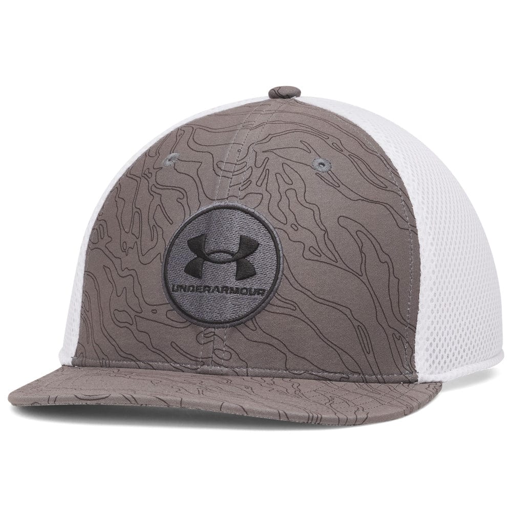 Under Armour Drive Mid Stretch Cap - Castlerock/Black