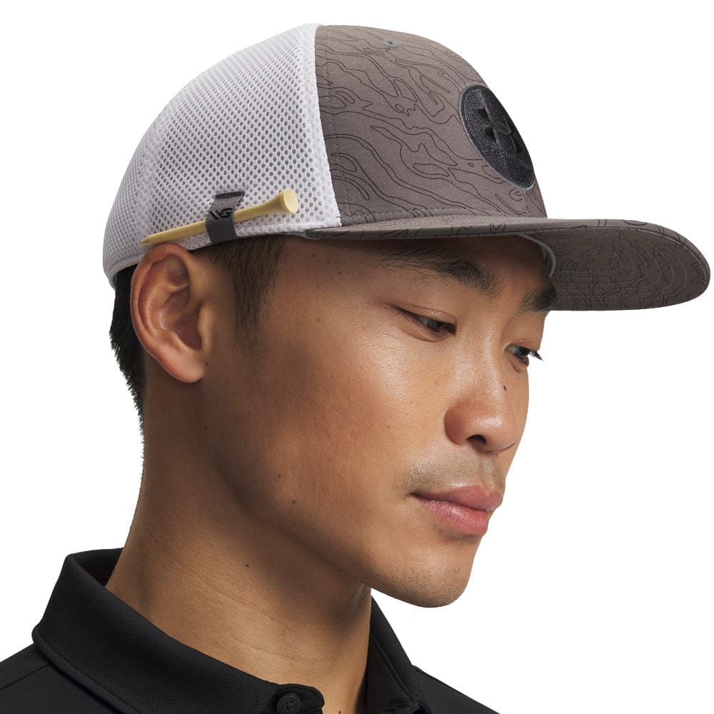 Under Armour Drive Mid Stretch Cap - Castlerock/Black - Image 3