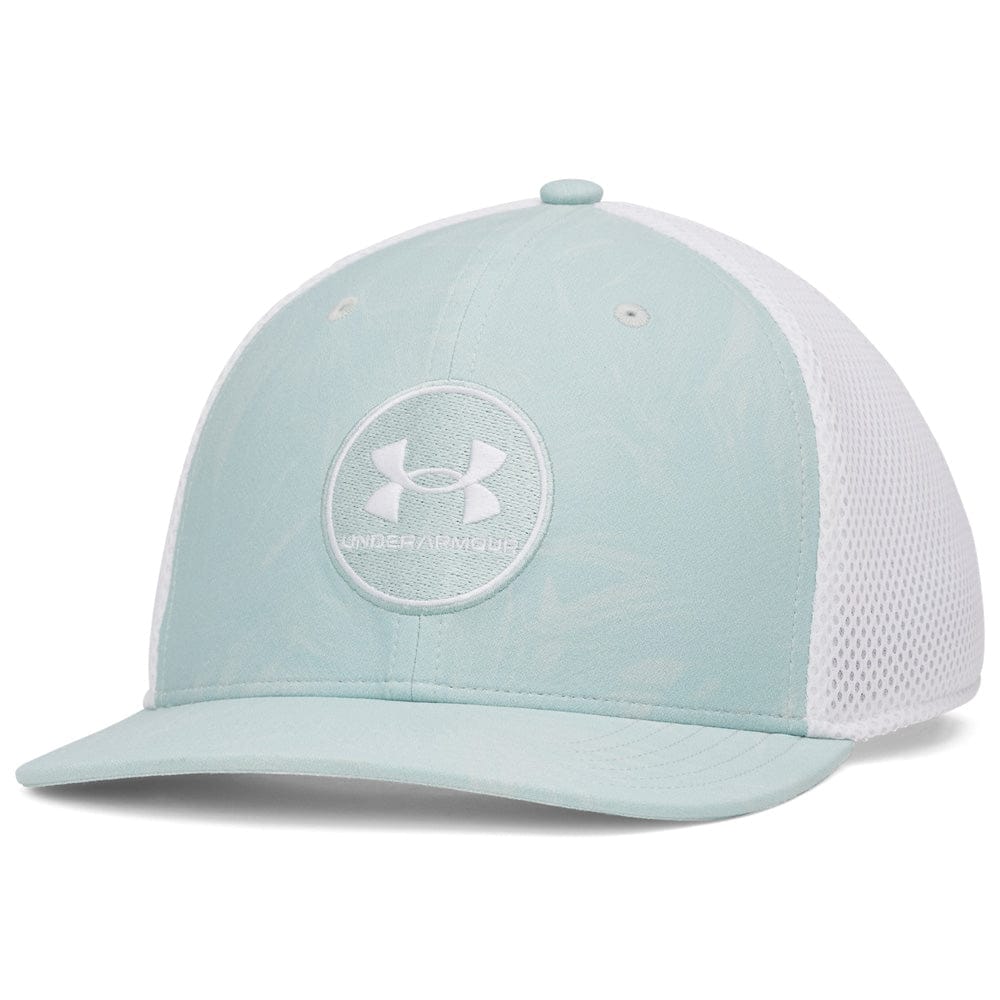 Under Armour Drive Mid Stretch Cap - Enamel Blue/White - Image 2