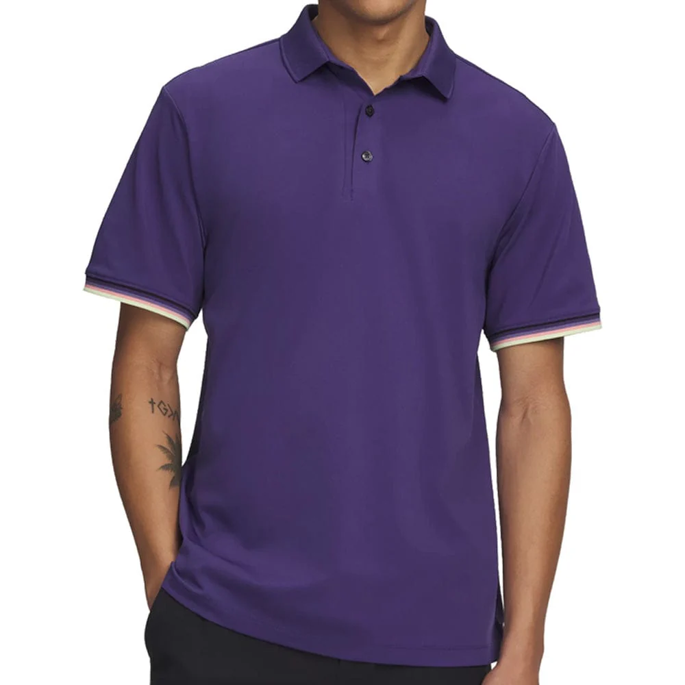 Under Armour ArmourDry Pique Polo Shirt - Mystical Purple/Black/Black