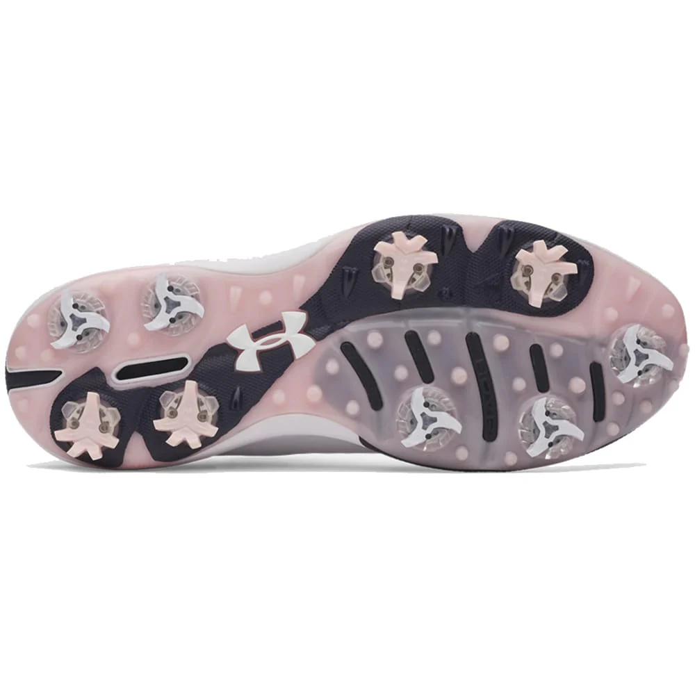 Under Armour Drive Pro Clone Limited Edition Waterproof Spiked Shoes - White/White/Midnight Navy - Image 2