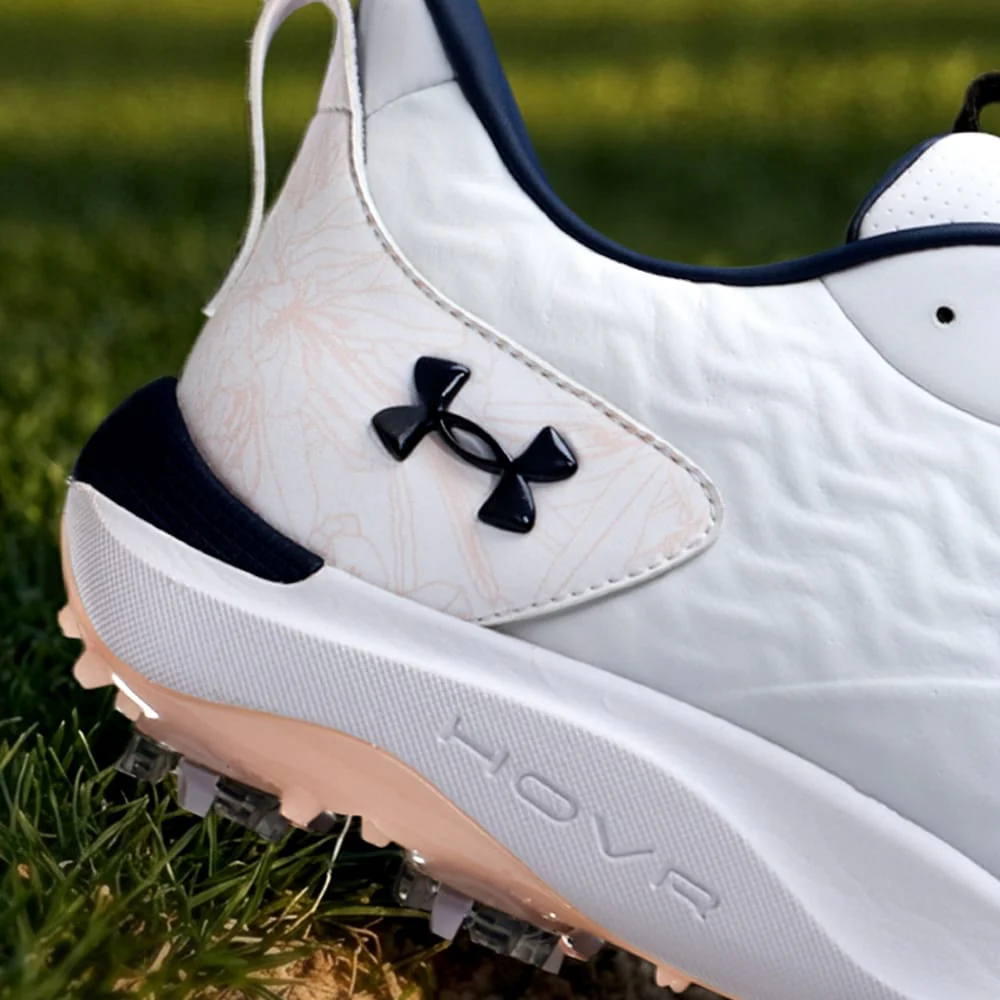Under Armour Drive Pro Clone Limited Edition Waterproof Spiked Shoes - White/White/Midnight Navy - Image 7