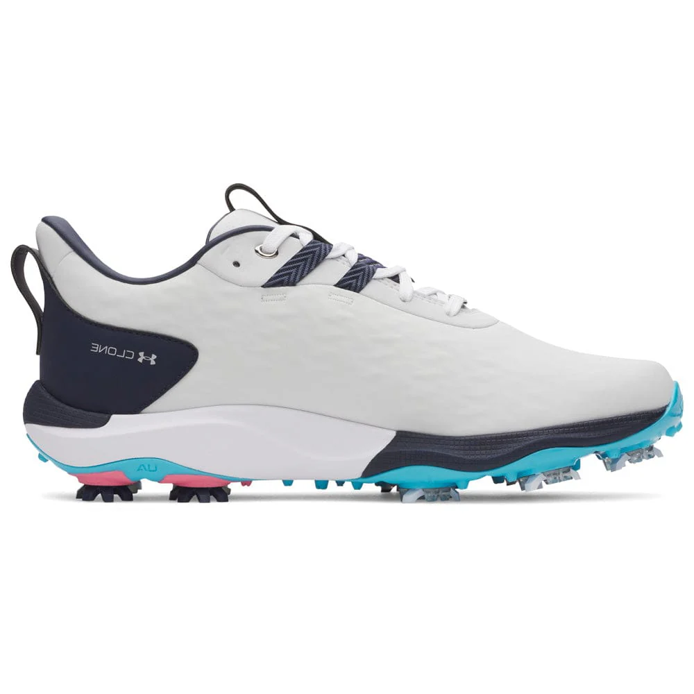 Under Armour Drive Pro Clone Waterproof Spiked Shoes - Distant Gray/Midnight Navy/Metallic Silver