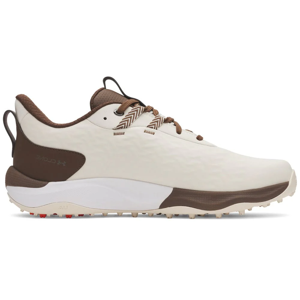 Under Armour Drive Pro Clone Waterproof Spikeless Shoes - Stone/Gridiron Brown/Metallic Gun Metal - Image 3