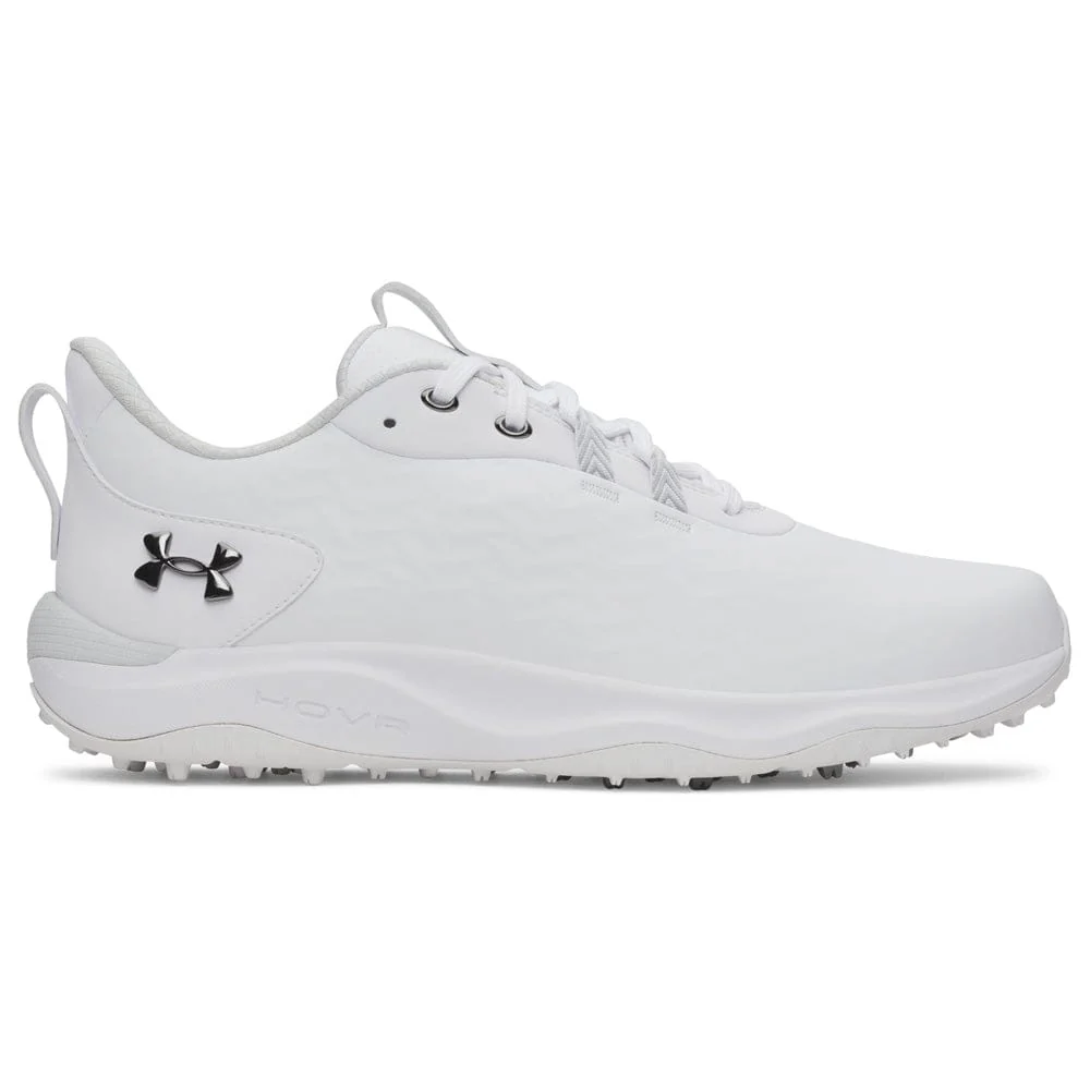 Under Armour Drive Pro Clone Waterproof Spikeless Shoes - White/White/Metallic Silver