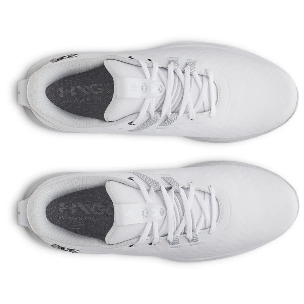 Under Armour Drive Pro Clone Waterproof Spikeless Shoes - White/White/Metallic Silver - Image 4