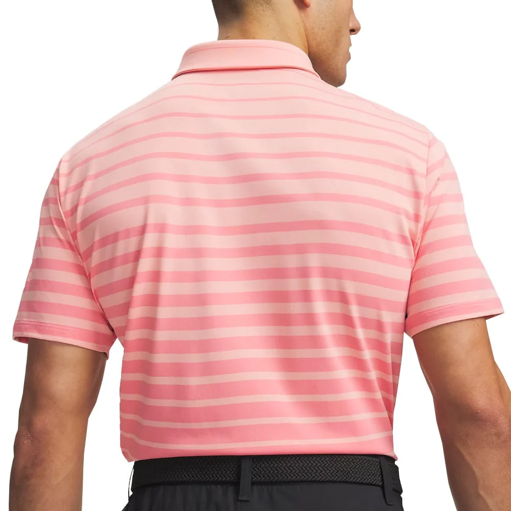 Under Armour ArmourDry Stripe Polo Shirt - Posh Pink/Midnight Navy - Image 2