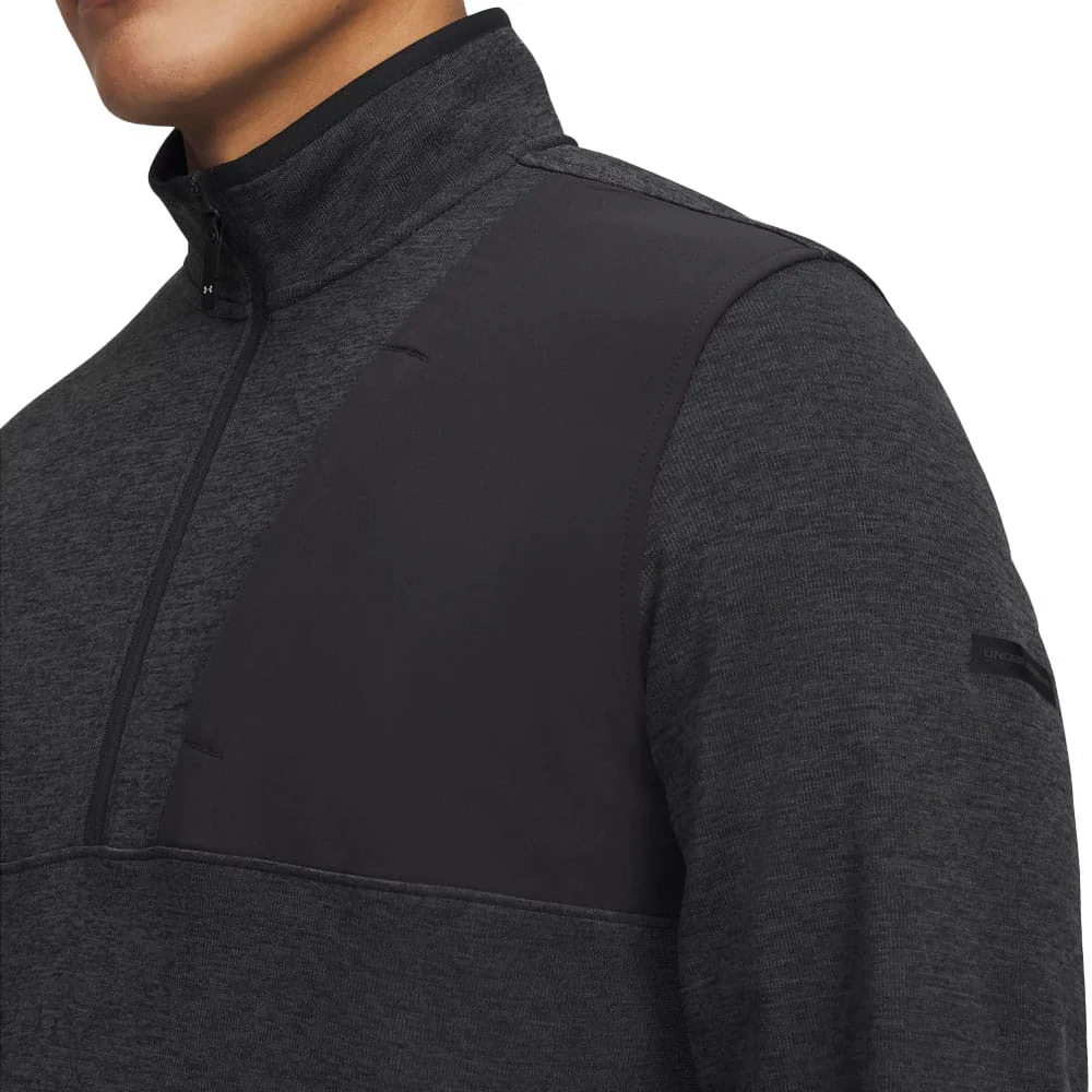 Under Armour Drive Sweaterfleece 1/2 Zip Pullover - Black/Anthracite/Black - Image 3
