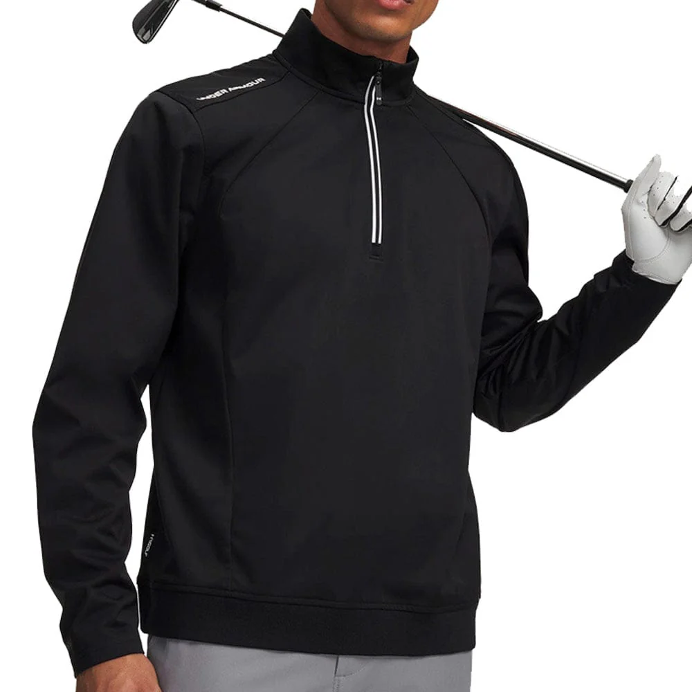 Under Armour Drive Wind 1/2 Zip Top - Black/Black/White