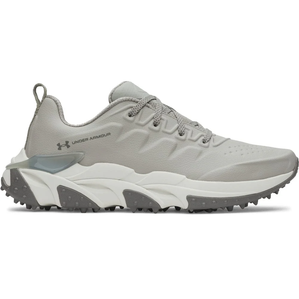 Under Armour Halo Tour Waterproof Spikeless Shoes - Titanium/Summit White/Clay Green