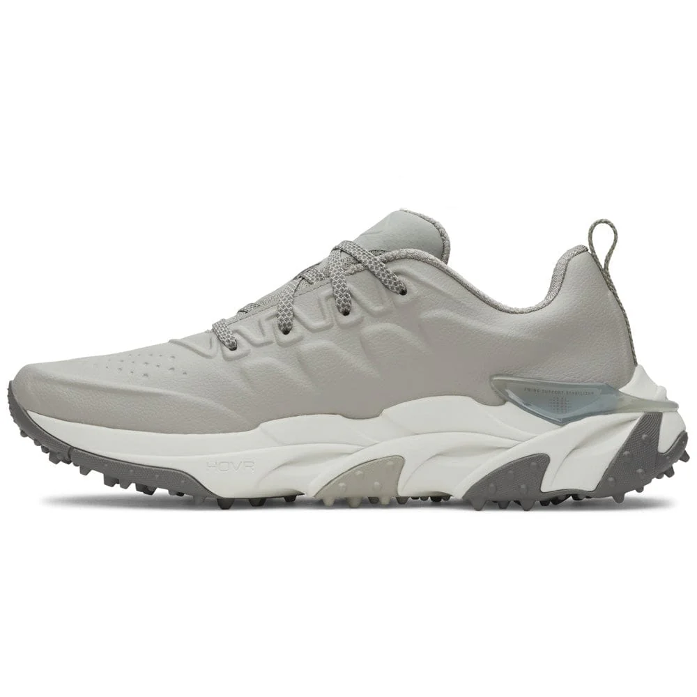 Under Armour Halo Tour Waterproof Spikeless Shoes - Titanium/Summit White/Clay Green - Image 2