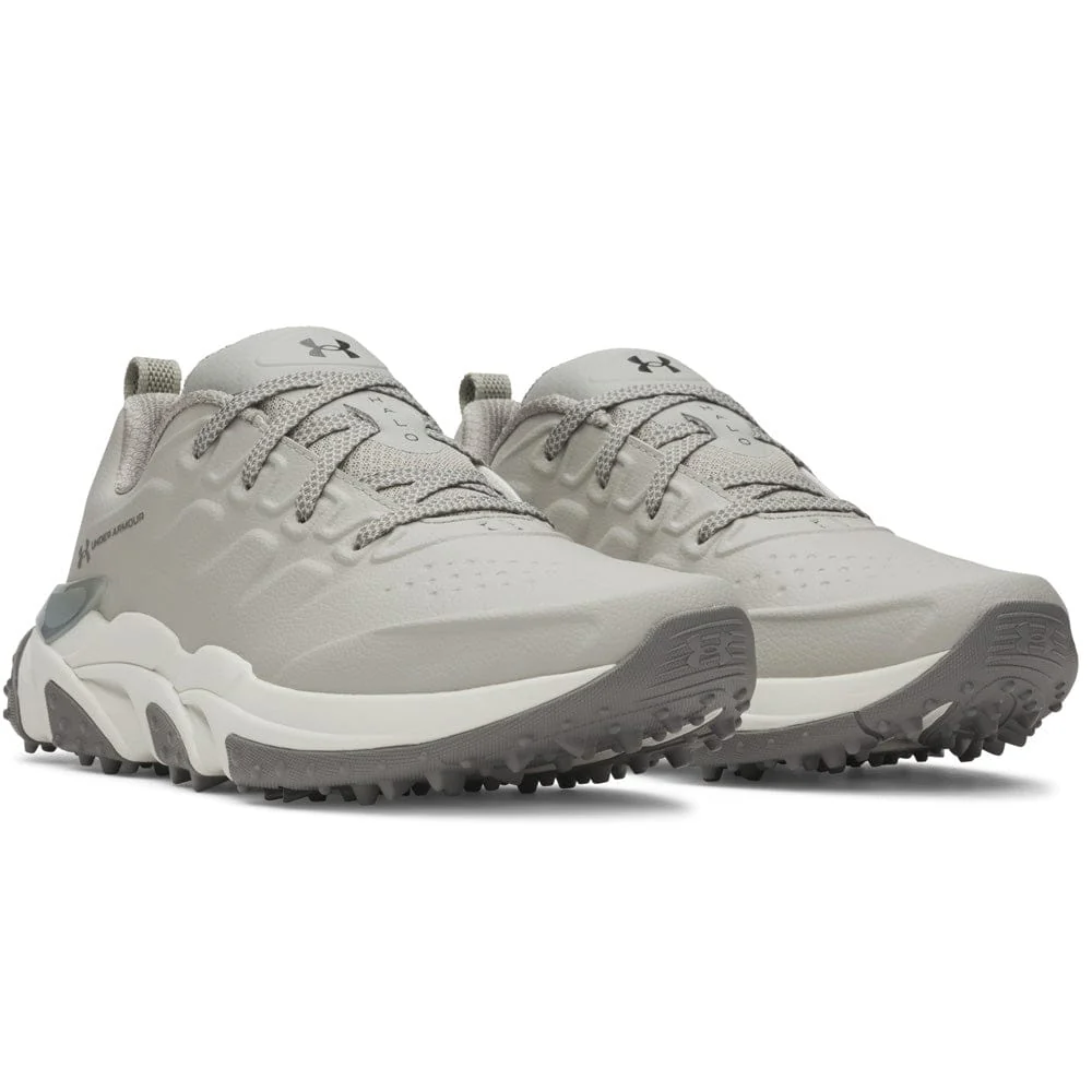Under Armour Halo Tour Waterproof Spikeless Shoes - Titanium/Summit White/Clay Green - Image 4